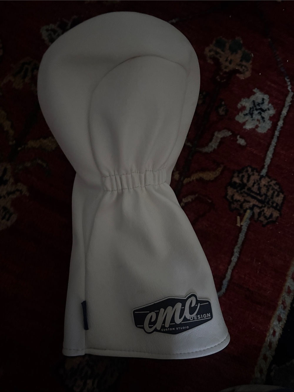 CMC Design White Leather Golf Driver Headcover - Classic Protective Fit